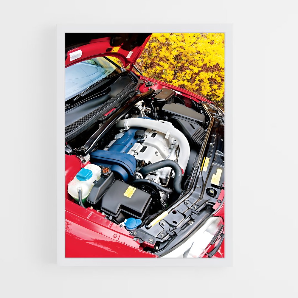 Poster Fleur de Moteur – affiche Volvo (vue 3)